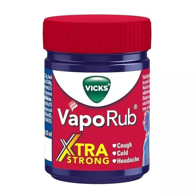 Vicks VapoRub Xtra Strong, 25 ml- Free Shipping