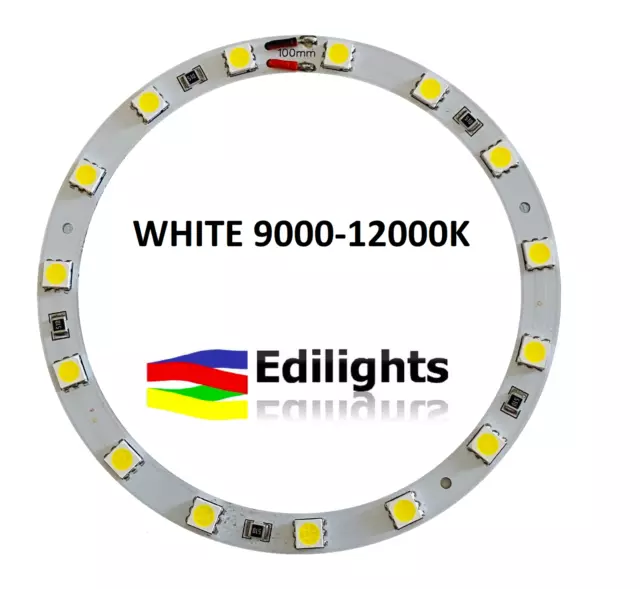 Modulo A Cerchio 15 Led Smd 5050 Ring 100Mm/84Mm 12V Luce Bianca 9000-12000K