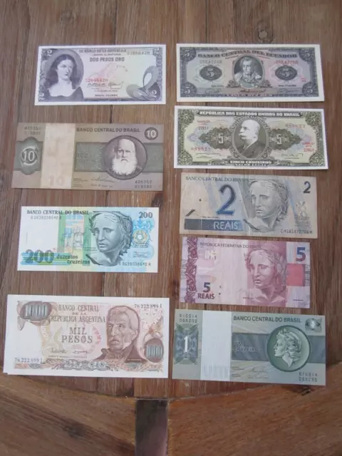 World collection of South American notes all different TN10 Cheap