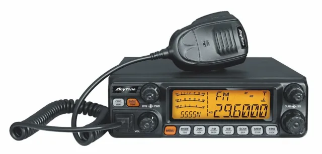 AnyTone AT-5555N 10 Meter Radio for Truck, with SSB/FM/AM/PA Mode,High Power Out
