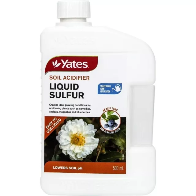 Yates 500mL Soil Acidifier Liquid Sulfur fertiliser growth plants leaves mulch