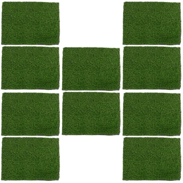 10 Pcs Plastic Chicken Laying Mat Simulation Fake Grass Rugs