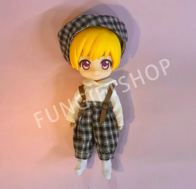 Cute Boy Handmade Cloth plaid pattern for 1:12 OB11 GSC Nendoroid Doll US Stock