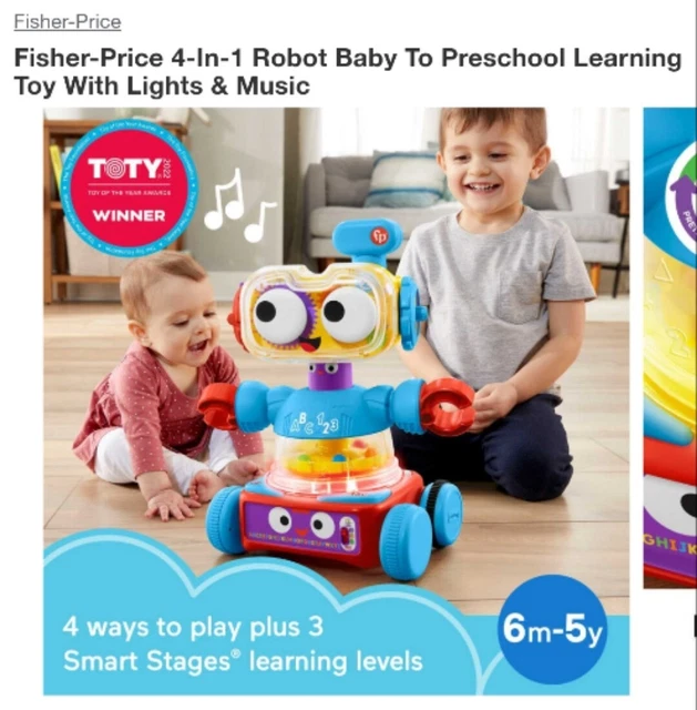 FISHER-PRICE 4-IN-1 ULTIMATE Learning Bot Electronic Infant Activity ...