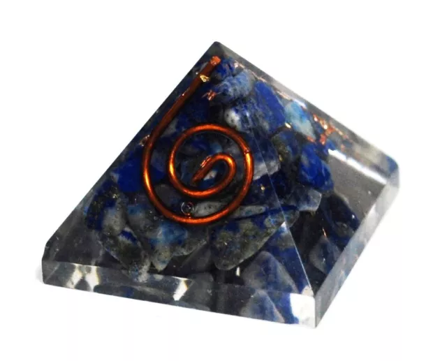 Reiki Energy Lapis Lazuli Crystal Gemstone Orgone Orgonite Pyramid Gift Wrapped