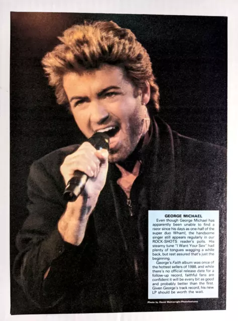 George Michael Live / Jon Bon Jovi / Magazine Full Page Pinup Poster Clipping