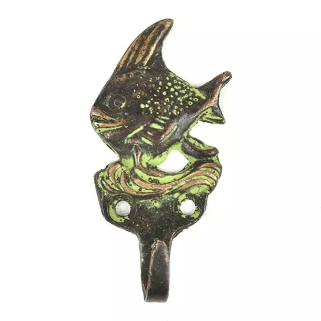 Antique Style Fish Coat Rack Brass Wall Hooks Key Hanger Towel Hooks Pack Of 4