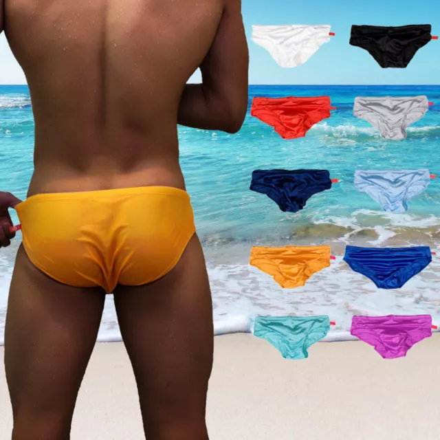 MEN SWIM TRUNKS Bikini Briefs Bulge Pouch Underwear Swimming