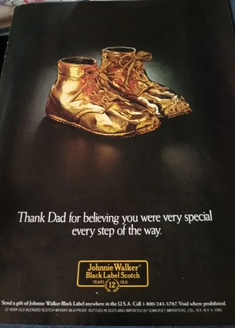 1980's Johnny Walker Black  - Print Ad