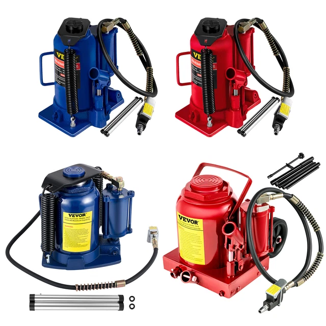 VEVOR AIR HYDRAULIC Bottle Jack 20/32/50 Ton Manual Auto Truck RV Lift