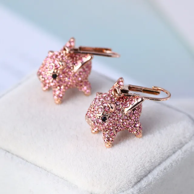 Kate Spade New York Rose Gold imagination pave pig  Earrings