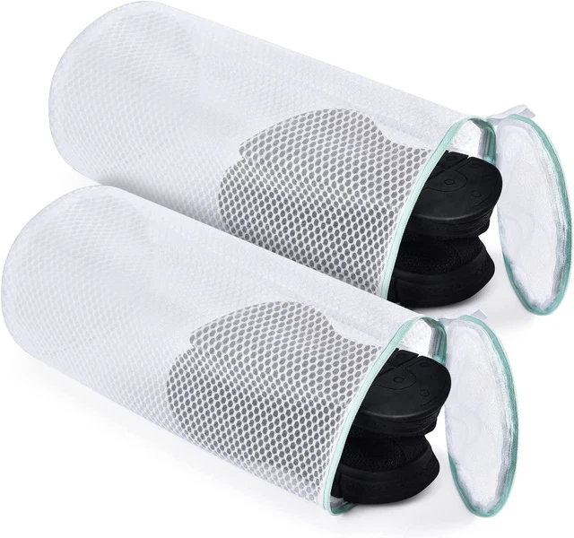 OTraki Shoe Washing Bag 7 x 15 inch 2 Pack Durable Sneaker Mesh Laundry Bag