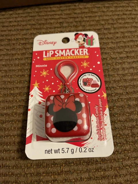 Disney Minnie Mouse Lip Smacker Cube Lip Balm Keychain Joyful Cotton Candy