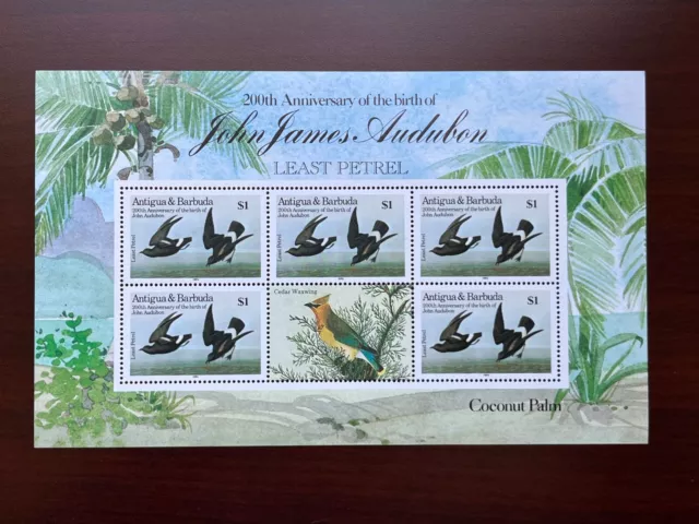 Antigua & Barbuda 1985 MI #852kb John Audubon "Least Petrel" Sheet MNH