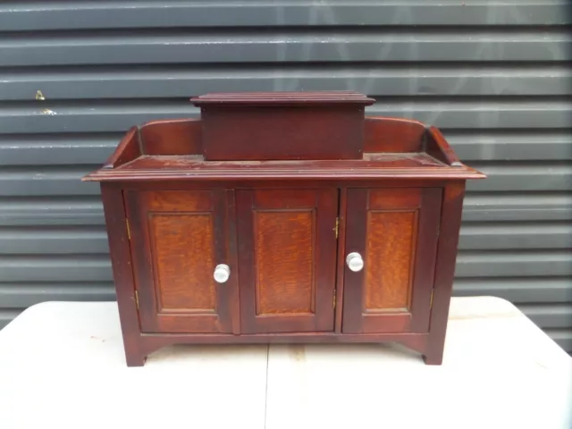 Small Vintage Antique Old Cedar Pine & Silky Oak Cabinet