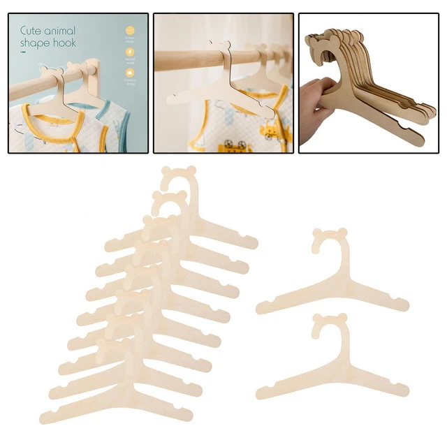 10Pcs/5Pcs Kids Coat Clothes Hangers Cat Clothes Hanging Racks for Nursery 10