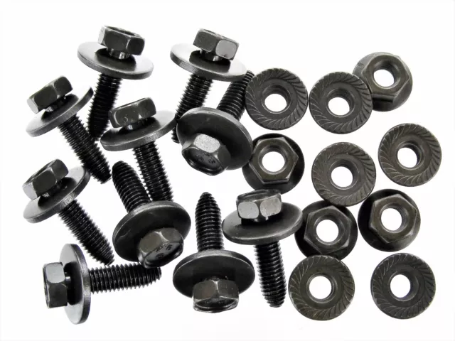 Toyota Body Bolts & Flange Nuts- M8-1.25 x 30mm- 13mm Hex- 20pcs (10ea)- #128
