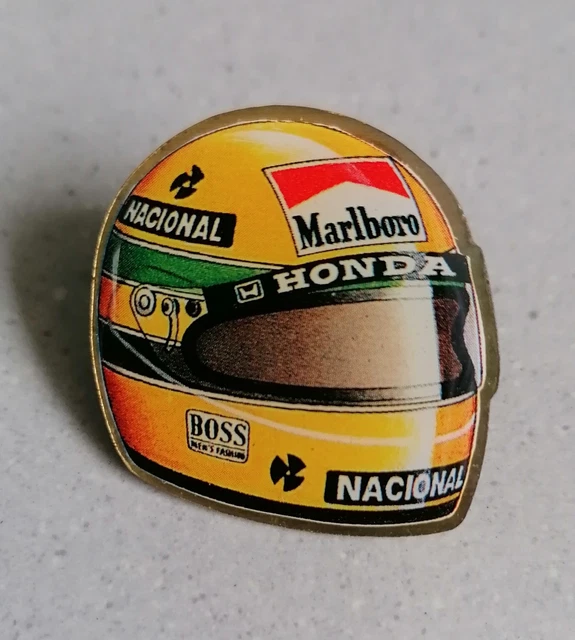 T06 Pins CASQUE de F1 de AYRTON SENNA Helmet Brazil Nacional Vintage