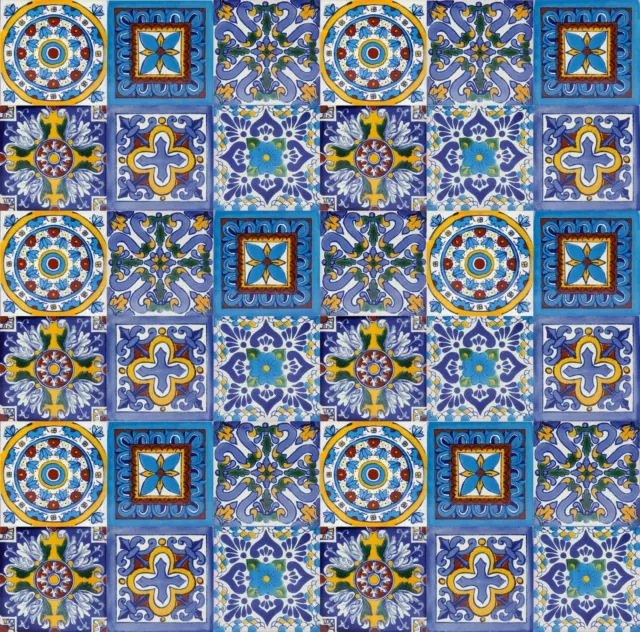 Mosaico Azulejos Cerámica Mexicanos decorados para baño y cocina - Armando