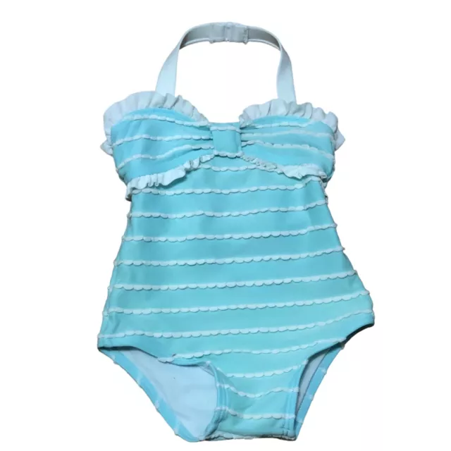 Janie and Jack Swimsuit Baby Girls 6-12 Months One Piece Halter Bathing Suit