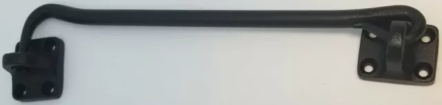 8 INCH EYE & HOOK BOLT LOCK Cast Iron black gate barn door shutters latch catch