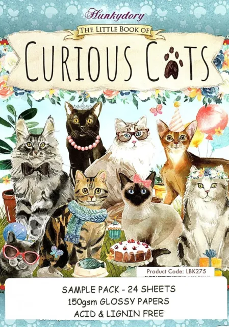CURIOUS CATS Hunkydory Little Book Animals Sample Pack LBK275