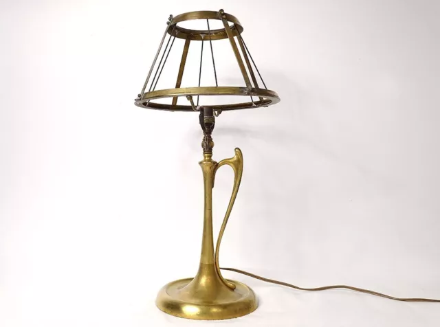 Lampe Bronze Golden Jugendstil 19. Jhd. Jahrhundert