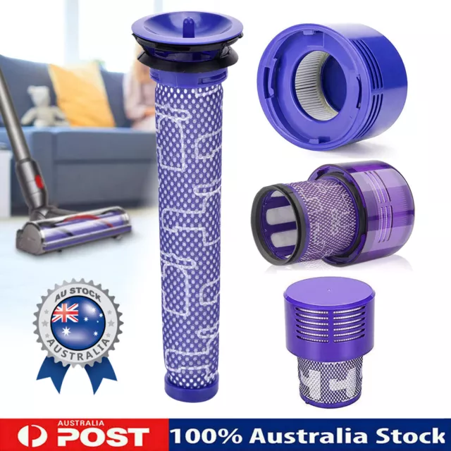 Replacement Filter for Dyson V7 V8 Animal Absolute Motorhead Carbon Fiber  V8+ V7 Absolute V7 Animal Pro Plus Vacuum 1 Pre Filters & 1 Post Filters  for