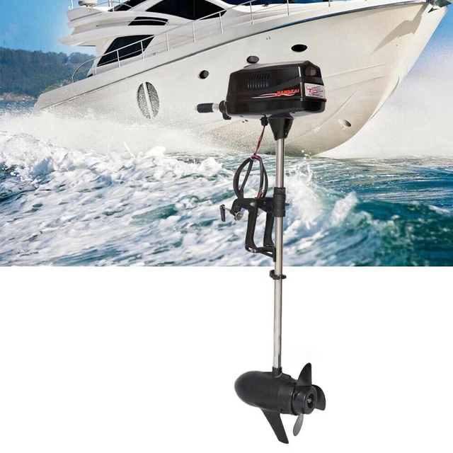 Moteur électrique Hors-bord 40 Lbs - 12V Pour Petits Bateaux, Pêche, Bateaux Pneumatiques - Sans Permis - 4
