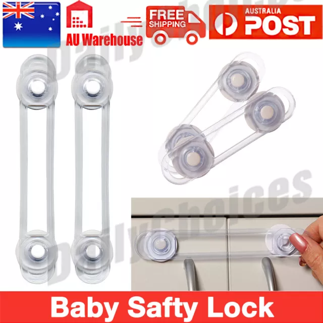 8 Child Toddler Baby Cupboard Cabinet Safety Locks Proof Door Drawer Fridge Kids