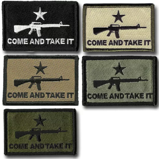 BuckUp Tactical Patch Hook M-16 Come and Take it Patches 3x2"