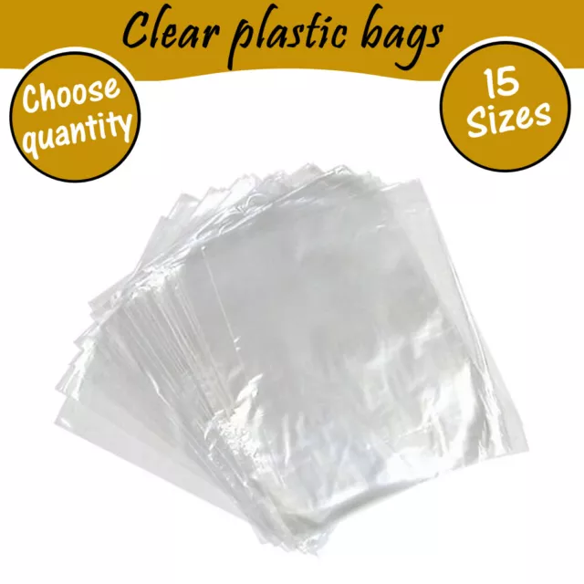 High Quality Clear Polythene Poly Plastic Bags for Crafts Food Storage 100-10000