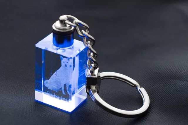 Shiba Inu, Dog Crystal Keyring, Keychain, High Quality, Crystal Animals USA