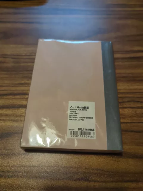 MUJI Notebook A6 6mm Ruled 30sheets Pack of 5books
