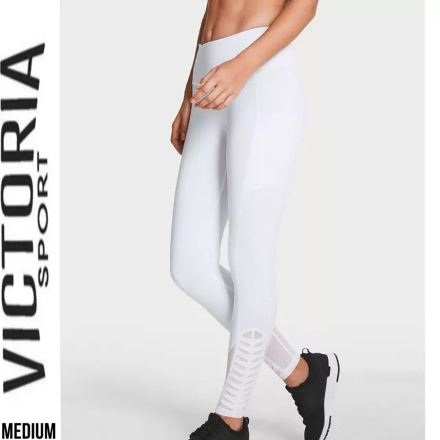 Victorias Secret Sport Knockout Tight Legging Mesh Size Medium White