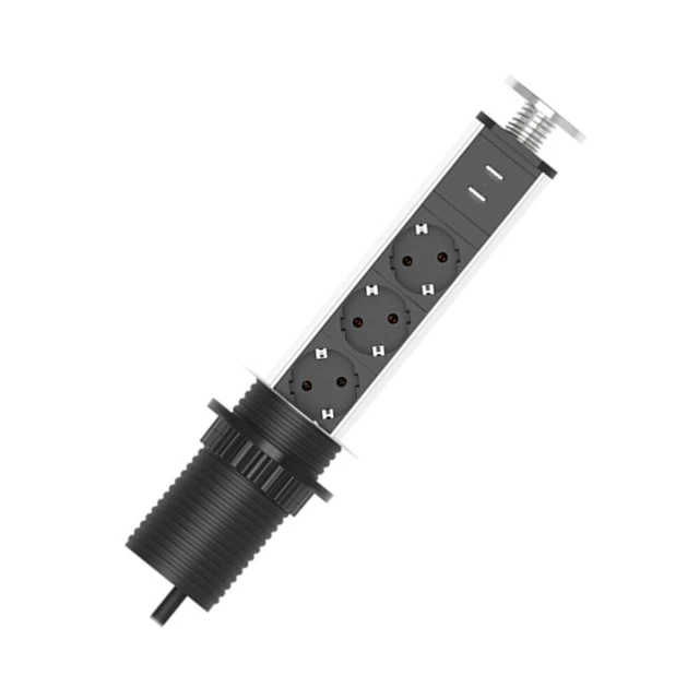 DESKTOP SOCKET ELECTRICAL Data Center Pull Up Power Outlet Tabletop