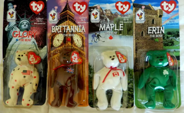 SALE :    All Four 1999 McDonalds Ty Beanie Baby with rare errors 1993, OakBrook