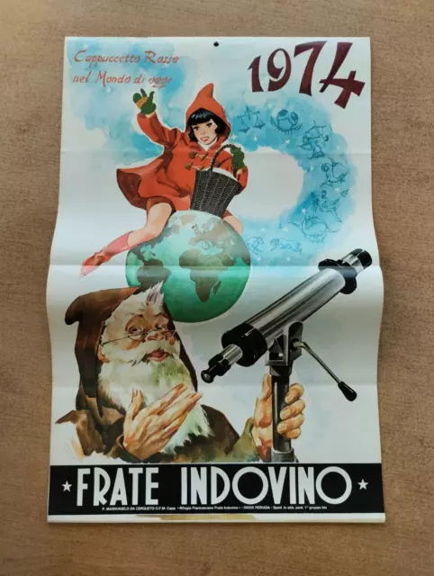 Calendario Frate Indovino 1974 Cappuccetto Rosso nel Mondo di Oggi