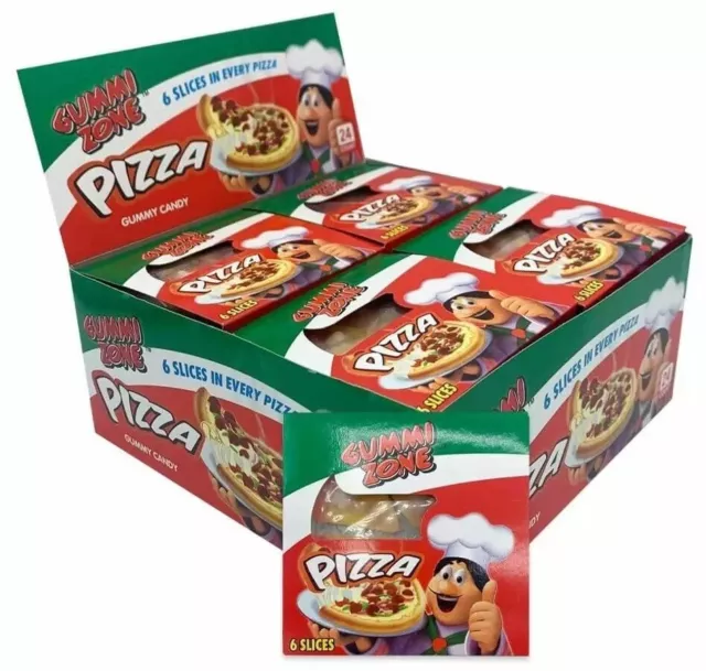 24X GUMMI ZONE Pizza avec Fruit Jus 6 Portions Gommeux Halal Bonbon EUR  24,26 - PicClick FR