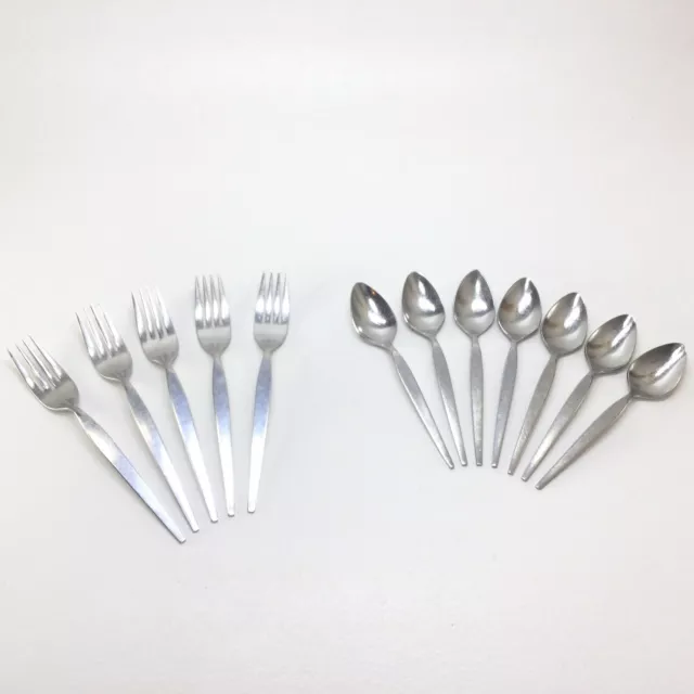 12 Oneida Satinique Stainless Older Betty Crocker Forks Teaspoons Set