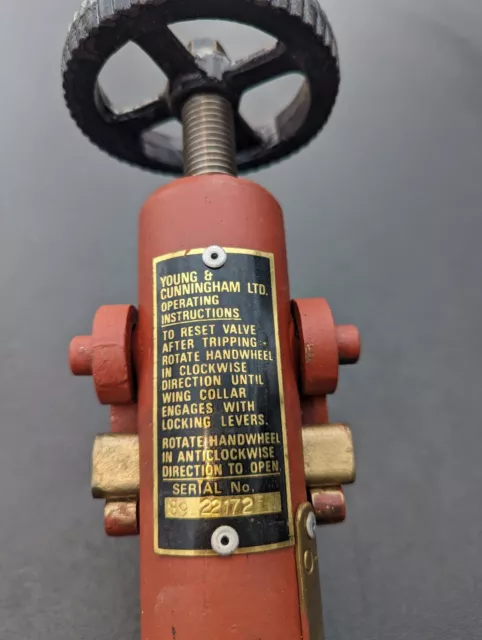 Young and Cunningham Quick Close Valve 1"