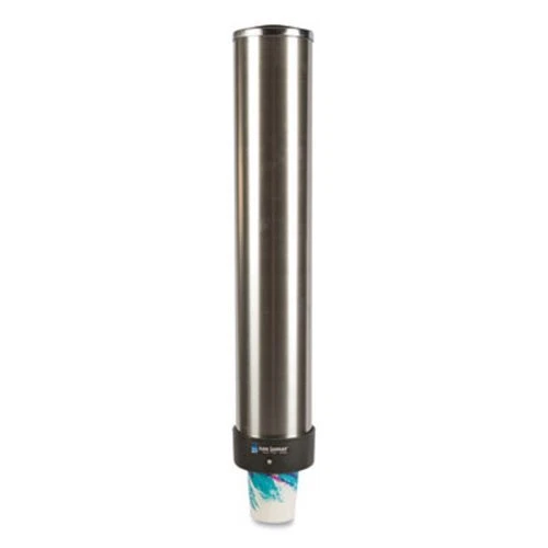 San Jamar Large Water Cup Dispenser, Wall Mounted, Stainless Steel (SJMC3400P)