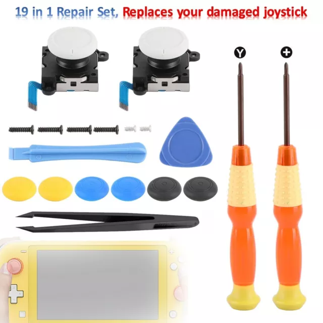 19in1 Kit de réparation 3D Analog Sensor Stick+Tool pour Switch Lite Joystick E3