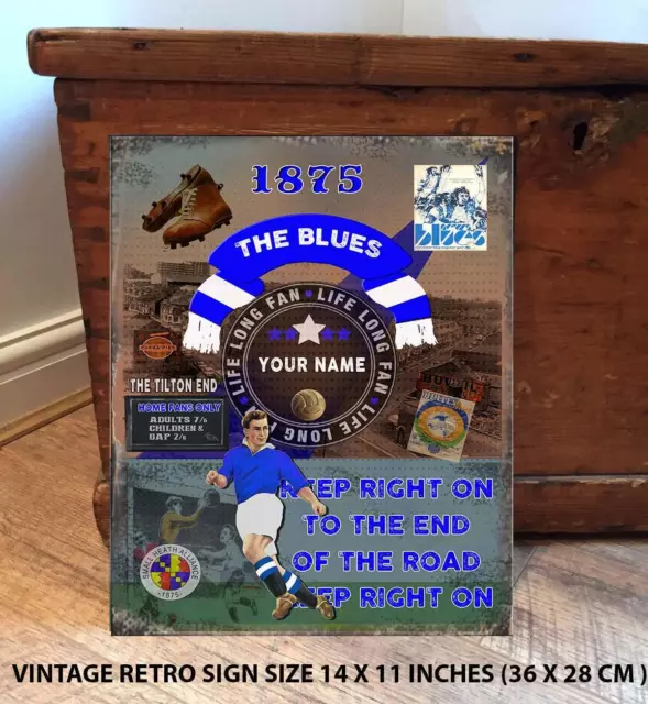 PERSONALISED BIRMINGHAM THE BLUES NO1 FAN FOOTBALL Vintage Metal Wall Sign RS554