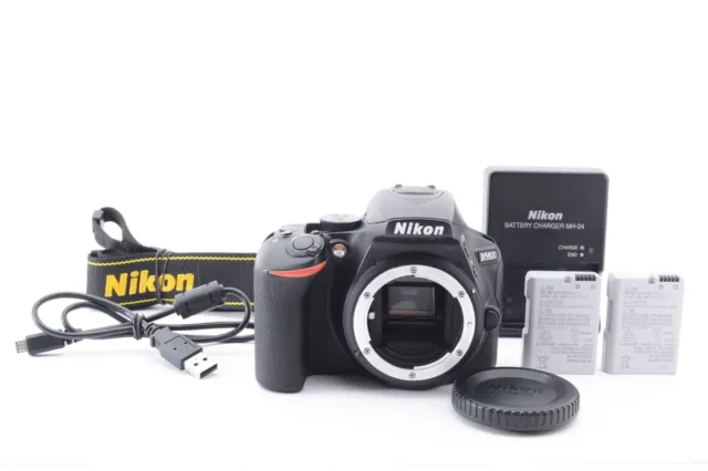 Nikon D5600 24.2MP Digital SLR Camera - Black (Body Only)From JAPAN Excellent+++