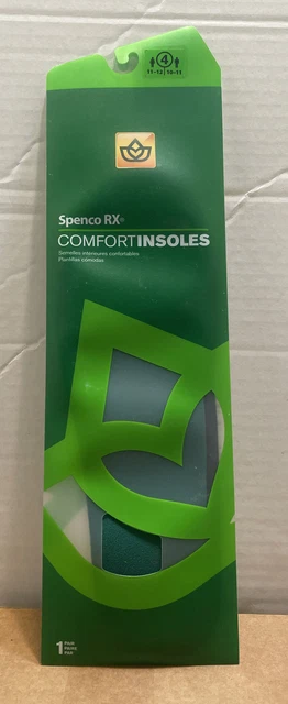 Plantillas Spenco RX Comfort, (Talla 4 Mujer 11-12 Hombres 10-11) NUEVAS