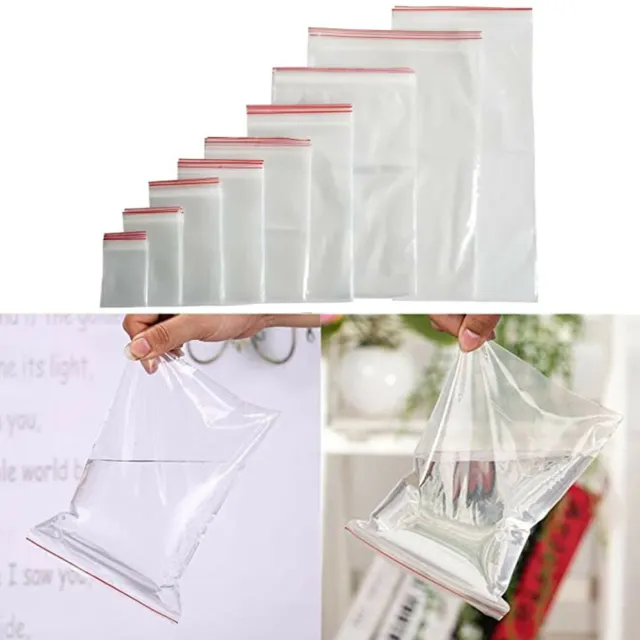 100pcs Self Adhesive Seal Cellophane Resealable Plastic OPP Packing Bags Home AU