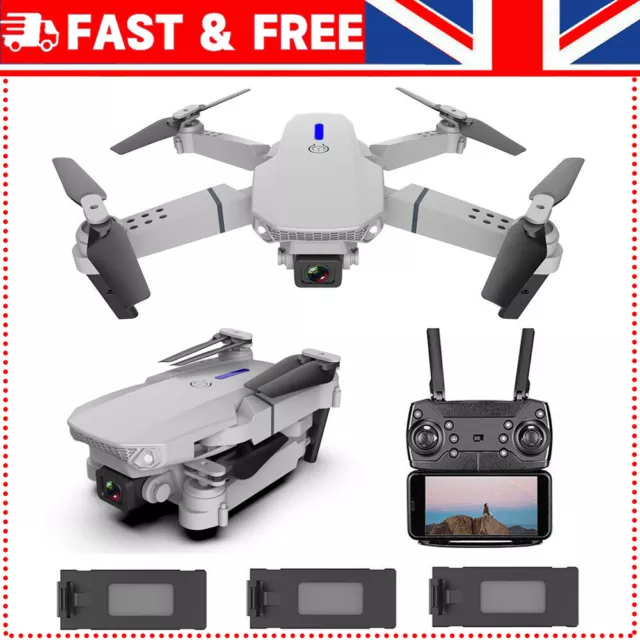 2023 Remote Control Drone Dual Camera 4K HD WiFi FPV Quadcopter with 3 Batteries