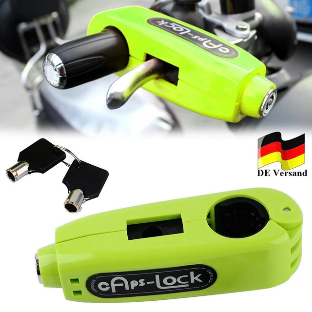 Serratura moto scooter serratura leva freno maniglia gas blocco con 2 chiavi DHL