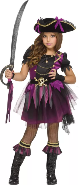 Stormy Seas Queen Pirate Girls Costume Dress Hat NEW